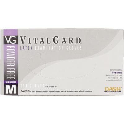 VitalGard® Powder Free Latex Exam Gloves, Medium, Textured, Non-Sterile, 100/Box, VPF100M thumbnail 14