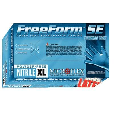 FreeForm® SE Supersoft Nitrile Exam Gloves, Powder Free, Non-Sterile, Extra Large, Blue, 100/Box thumbnail 2
