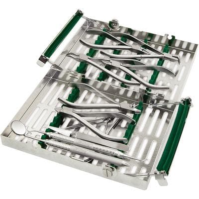 Hu-Friedy IMS Signature Series Collection Ortho Arch Wire Adjustment Standard Set-Up, Green Double-Decker Cassette, 20 Instruments, IMORTHOAA thumbnail 4