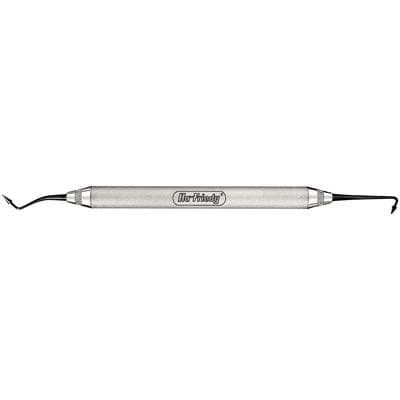 Hu-Friedy XTS Goldstein Flexi-Thin Composite Instrument, Size 6, Large Reverse Angle Tips, Double-Ended, #6S Smooth Satin Steel Handle, 1 Each thumbnail 6