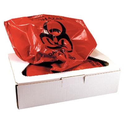 ProTector® Infectious Waste Bags, Red, 12 Gallon (24" x 30"), 100/Box thumbnail 2