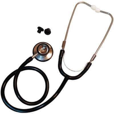 BV Medical Professional Dual Head Stethoscope, Black, 32" Overall Length, 1/Pkg - Professional Stethoscope - Stethoscope Dual Head Black - Image 1