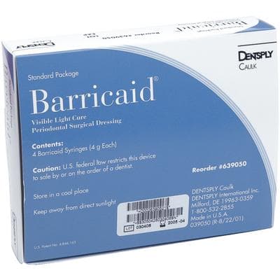 Barricaid VLC Periodontal Surgical Dressing Syringe, 4 g, 4/Pk, 639052 thumbnail 11