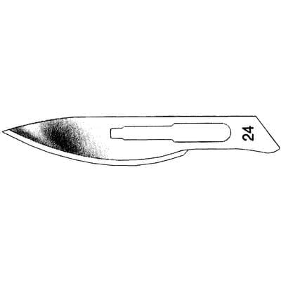 Bard-Parker Carbon Steel Scalpel Blades, Size 24, Nonsterile, Individually Packaged, 6/Pkg thumbnail 3
