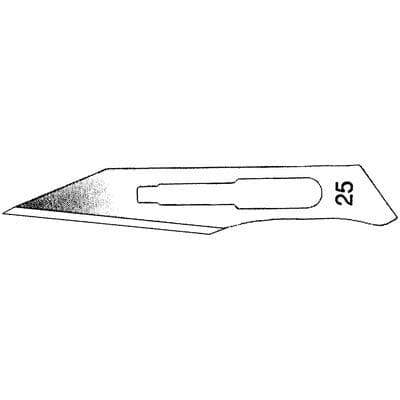 Bard-Parker Carbon Steel Scalpel Blades, Size 25, Nonsterile, Individually Packaged, 6/Pkg thumbnail 2