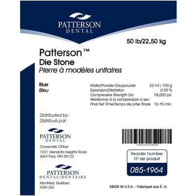 Patterson® Die Stone – Blue, 47.5 lb Carton - Patterson® Die Stone – Blue - 47.5 lb Carton - Image 1