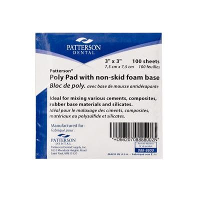 Patterson® Poly Mixing Pads with Nonskid Foam Base, 3" x 3", 100/Pkg - Patterson® Poly Mixing Pads with Nonskid Foam Base – 100/Pkg - 3" x 3" - Image 1