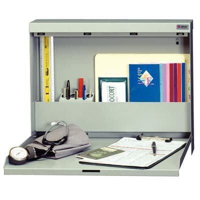 Datum Nonlocking WallWrite® Fold-Up Desk, 20" W x 16-3/8" H x 3-3/8" D, 7 Color Choices thumbnail 2
