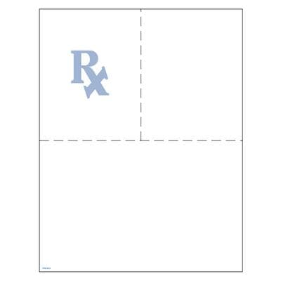 Non-Security Vertical Laser Prescription Blanks, 8-1/2" W x 11" H (overall), 4-1/4" W x 5-1/2" H (detached), 100/Pkg - Non-Security Vertical Laser Prescription Blanks – 8 1/2" W x 11" H (overall), 4 1/4" W x 5 1/2" H (detached), 100/Pkg - Non-Security Vertical Laser Prescription Blanks – 8 1/2" W x 11" H (overall), 4 1/4" W x 5 1/2" H (detached), 100/Pkg - Image 1
