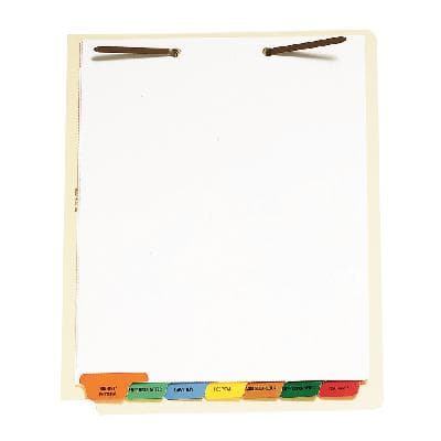 Individual Dividers, 8-1/2" W x 11" H, Orange, 100/Box - History/Physical - Individual Dividers, 8-1/2" W x 11" H, 100/Box - History/Physical - Image 1