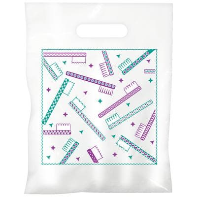 2-Color Dental Supply Bags - Toothbrush Mix-up, 9" W x 13" H, White, 100/Pkg - 2-Color Dental Supply Bags - Toothbrush Mix-up - Image 1
