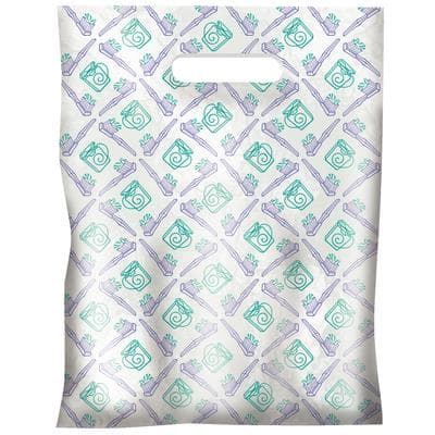 Dental Scatter Bags, Toothbrush & Floss Design, 7-1/2" W x 10" H, Clear, 100/Pkg - Dental Scatter Bags – 100/Pkg - Toothbrush & Floss, 7 1/2" W x 10" H - Image 1