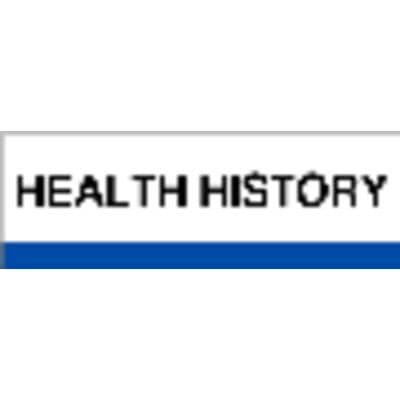 Patterson Office Supplies Index Tab, 1-1/4" W x 1-1/2" H, Health History, Dark Blue Stripe, 100/Pkg - Index Tab, 1-1/4" W x 1-1/2" H, 100/Pkg - Health History, Dark Blue Stripe - Image 1