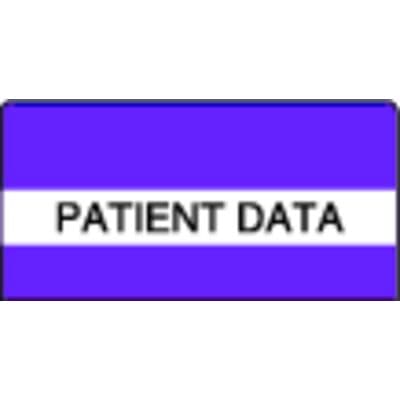 Index Tab, 1-1/2" W x 1-1/2" H, Patient Data, Lavender Stripes, 102/Pkg - Index Tab, 1-1/2" W x 1-1/2" H, 102/Pkg - Patient Data, Lavender Stripes - Image 1