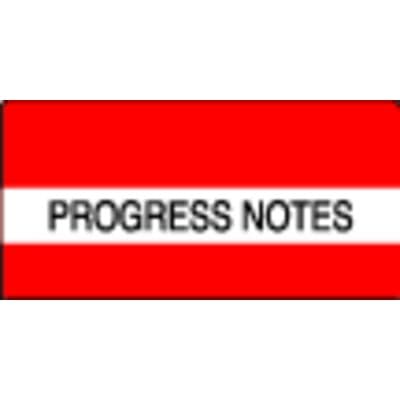 Index Tab, 1-1/2" W x 1-1/2" H, 102/Pkg - Progress Notes, Red Stripes - Index Tab, 1-1/2" W x 1-1/2" H, 102/Pkg - Progress Notes, Red Stripes - Image 1