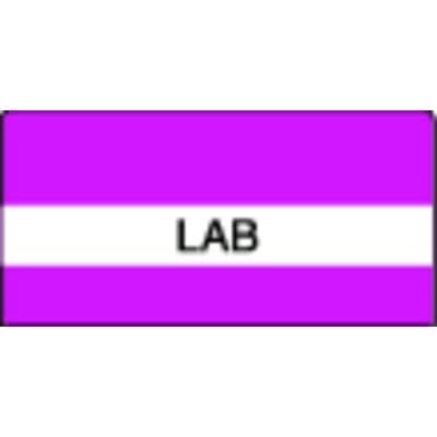 Patterson Office Supplies Index Tab, 1-1/2" W x 1-1/2" H, Purple Stripes, 102/Pkg - Index Tab, 1-1/2" W x 1-1/2" H, 102/Pkg - Lab, Purple Stripes - Image 1