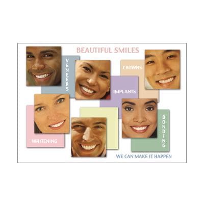 Dental Best Sellers Personalized Postcards, Beautiful Smiles, 6" W x 4-1/4" H, Full Color, 100/Pkg - Dental Best Sellers Personalized Postcards, 100/Pkg - Beautiful Smiles, 6" W x 4-1/4" H - Image 1