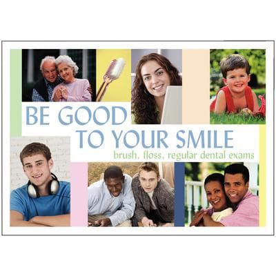 Reminder (DDS) Personalized Postcards, Be Good To Your Smile, 6" W x 4-1/4" H, 100/Pkg - Reminder (DDS) Personalized Postcards, 100/Pkg - Be Good To Your Smile, 6" W x 4-1/4" H - Image 1