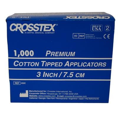 Crosstex Premium Cotton Tipped Applicators, 3", Non-Sterile, Wood Dowel, 1000/Box, H3C thumbnail 9