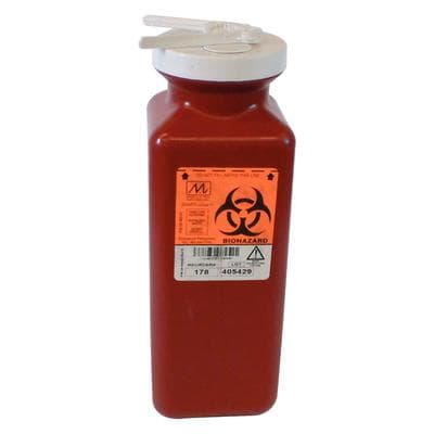 Medegen Sharps-Tainer Locking Sharps Container with Needle Remover, Tall Tray, 1.7 Qt, Red, Model 178 thumbnail 3