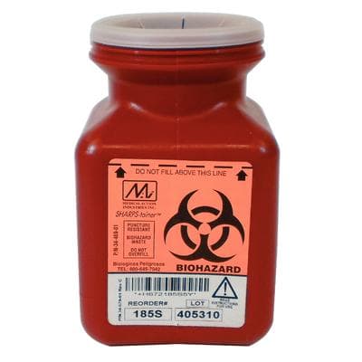Medegen Sharps-Tainer Locking Sharps Container, Short Tray, 0.7 Qt, Red, 185S thumbnail 5