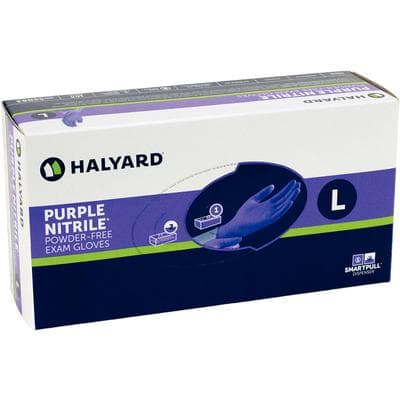 Halyard Purple Nitrile Dental Exam Gloves, Powder-Free, Non-Sterile, Large, Textured, 100/Box, 53433 thumbnail 8