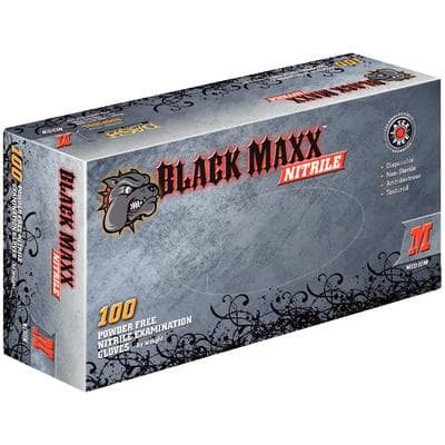 Black Maxx Nitrile Exam Gloves, Powder Free, Non-Sterile, Textured, Medium, Black, 100/Box, BMN100M thumbnail 17