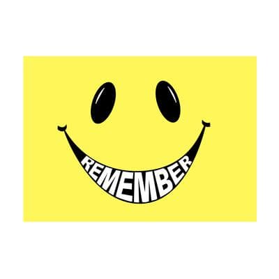 Reminder Postcards (DDS/MD) Personalized, Remember Smiley Face, 6" W x 4-1/4" H, 100/Pkg - Reminder Postcards (DDS/MD) Personalized, 100/Pkg - Remember Smiley Face, 6" W x 4-1/4" H - Image 1