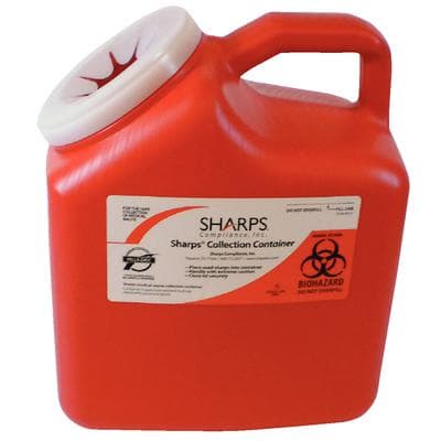 Sharps Recovery System TakeAway Mailback Sharps Disposal System, 2 Gallon, Red, 2 Containers with 1 Mailback Box, 2/Pkg thumbnail 2