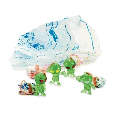 Space Alien Parachuters, Assorted, 1" W x 1-1/2" H, 48/Pkg - Space Alien Parachuters, Assorted, 1" W x 1-1/2" H, 48/Pkg - Parachuters - Image 1