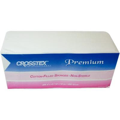 Crosstex Premium Cotton-Filled Exodontia Sponges, 4" x 4", Non-Sterile, 2000/Case, ENCC4 thumbnail 10