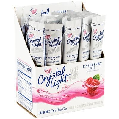 Crystal Light On-The-Go Mix Sticks, Raspberry Ice, 30 Sticks/Box, KRF 7980 - Crystal Light On-The-Go Mix Sticks, 30/Bx - Raspberry Ice - Image 1