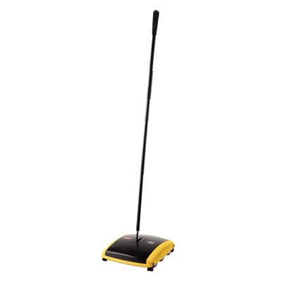 Rubbermaid® Dual Action Floor and Carpet Sweeper, Black/Yellow - Rubbermaid® Dual Action Floor and Carpet Sweeper, Black/Yellow - Sweeper - Image 1