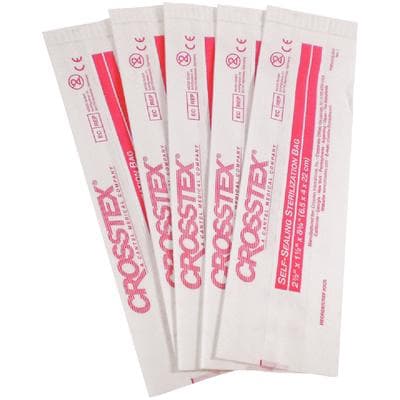 Crosstex Self-Sealing Autoclave Bags, 2.5" x 1.5" x 8.75", Steam Sterilization, 1000/Box, OCS thumbnail 7