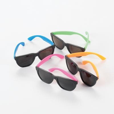 Neon Sunglasses, Assorted Neon Colors, 5-1/2" W x 2" H, 12/Pkg - Neon Sunglasses, Assorted Neon Colors, 5-1/2 W x 2 H, 12/Pkg - Sunglasses - Image 1