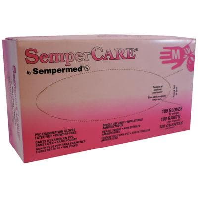 SemperCare® Stretch Vinyl Exam Gloves, Powder Free, Non-Sterile, Medium, White/Cream, 100/Box, SCVNP103 thumbnail 13