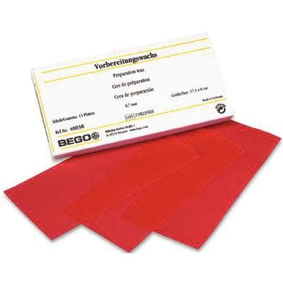 Bego USA Preparation Wax, 0.5 mm Thickness, 1/Pkg - Preparation Wax 0.5 mm - Preparation Wax 0.5 mm - Image 1