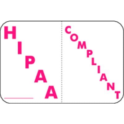 HIPAA Compliant Label, White, 1-1/2" W x 1" H, 225/Pkg - HIPAA Compliant Label, White, 1-1/2" W x 1" H, 225/Pkg - HIPAA Compliant Label - Image 1