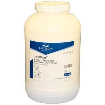 Patterson® Standard Denture Base Powder, Clear, 5 lb - Patterson® Standard Denture Base Powder - Powder, Clear, 5 lb - Image 1