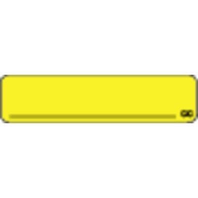 Syringe Label, 1-1/4" W x 5/16" H, Blank, Fluorescent Yellow, 500/Roll - Syringe Label, 1-1/4 W x 5//16 H, 500/Roll - Blank, Fluorescent Yellow - Image 1