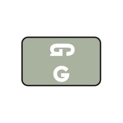 Smead® Alpha-Z™ Compatible Individual File Box Label, 1-5/8" W x 1" H, Letter G, Gray, 100/Pkg - Smead® Alpha-Z™ Compatible Individual File Box Label, 1-5/8" W x 1" H, 100/Pkg - G, Gray - Image 1