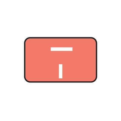 Smead® Alpha-Z™ Compatible Individual File Box Label, 1-5/8" W x 1" H, Letter I, Pink, 100/Pkg - Smead® Alpha-Z™ Compatible Individual File Box Label, 1-5/8" W x 1" H, 100/Pkg - I, Pink - Image 1