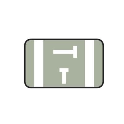 Smead® Alpha-Z™ Compatible Individual File Box Label, 1-5/8" W x 1" H, Letter T, Gray, 100/Pkg - Smead® Alpha-Z™ Compatible Individual File Box Label, 1-5/8" W x 1" H, 100/Pkg - T, Gray - Image 1