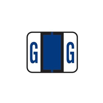 Smead® Alpha-Z™ BCCR/BCCS Compatible Roll Label, 1-1/4" W x 1" H, Letter G, Violet, 500/Roll - Smead® Alpha-Z™ BCCR/BCCS Compatble Roll Label, 1-1/4" W x 1" H, 500/Roll - G, Violet - Image 1