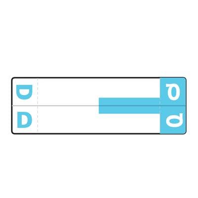 Smead® Alpha-Z™ Compatible Name File Box Label, 3-5/8" W x 1-5/32" H, D/Q, Light Blue, 100/Pkg - Smead® Alpha-Z™ Compatible Name File Box Label, 3-5/8" W x 1-5/32" H, 100/Pkg - D/Q, Light Blue - Image 1