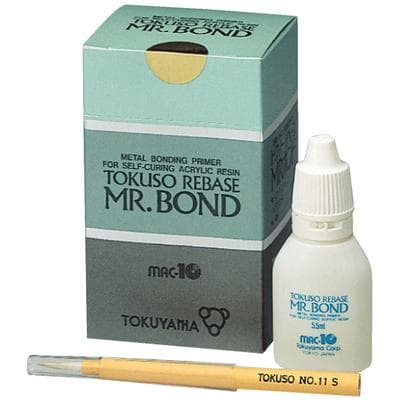 Tokuso® Rebase Mr. Bond Kit, Metal Primer for Self-Curing Acrylic Resin, 5.5mL Bottle with Brushes and Cup thumbnail 9