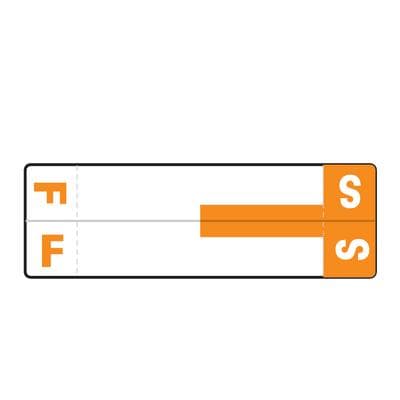 Smead® Alpha-Z™ Compatible Name File Box Label, 3-5/8" W x 1-5/32" H, 100/Pkg - F/S, Orange - Smead® Alpha-Z™ Compatible Name File Box Label, 3-5/8" W x 1-5/32" H, 100/Pkg - F/S, Orange - Image 1