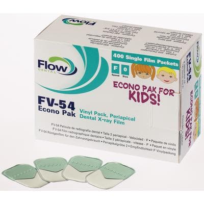 Flow Xpress™ F Speed Intraoral X-ray Film, FV-54 (Size 0 Child) - Econo Pack, 400/Pkg - Flow Xpress™ F Speed Intraoral X-ray Film, FV-54 (Size 0 Child) - Econo Pack, 400/Pkg - Image 1