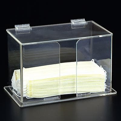 Plasdent Earloop Face Mask Organizer, Clear Acrylic, Countertop, 8-1/2" W x 5-1/4" H x 5" D, 1/Pk, 1212 thumbnail 6