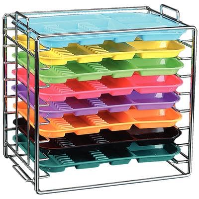 Plasdent Chrome Tray Rack, Size B, Long Side Loading, Holds 8 Trays, 14-1/2" W x 9-3/4" D x 14-1/8" H, 1/Pk, 300TRB-C thumbnail 13